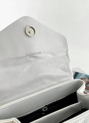 Женская сумка ив сен лоран yves saint laurent pretty bag white кросс боди5 фото