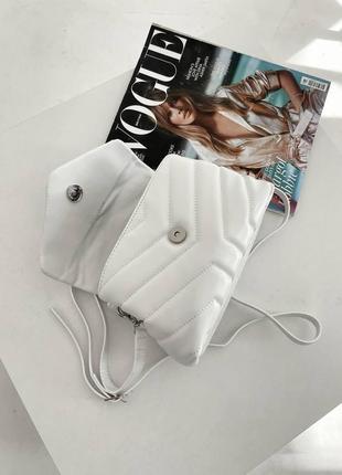 Женская сумка ив сен лоран yves saint laurent pretty bag white кросс боди10 фото