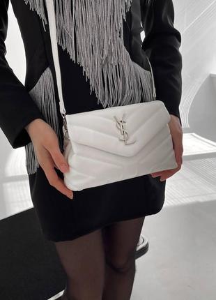 Женская сумка ив сен лоран yves saint laurent pretty bag white кросс боди8 фото