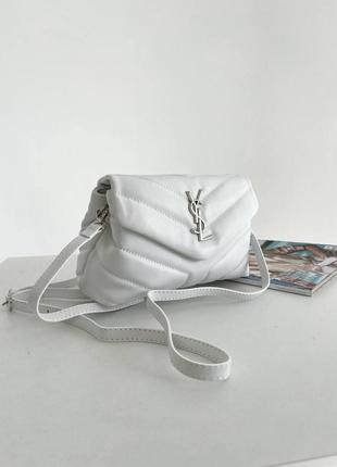 Женская сумка ив сен лоран yves saint laurent pretty bag white кросс боди2 фото