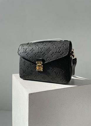 Сумка женская louis vuitton pochette metis black lv луи витон на плече , клатч крос боді