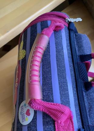 Ранец рюкзак школьный каркасный принцесса софия, ортопедическая спинка, джинс,  1 вересня2 фото
