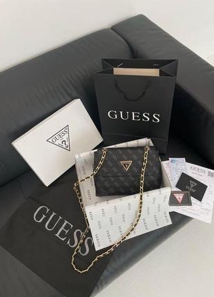 Женская сумочка через плечо guess amara black гесс кросс - боди клатч