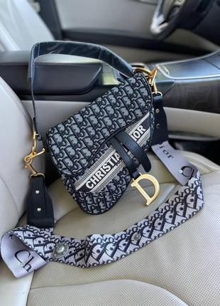Сумка женская christian dior saddle люкс качество седло сумка маленькая кристиан диор кросс-боди - 5