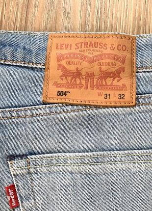 Мужские джинсы levis 504 white oak6 фото