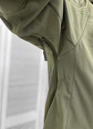 Тактичний костюм хакі військова форма олива весна софтшел з начосом демісезонна софт шел softshell soft shell4 фото