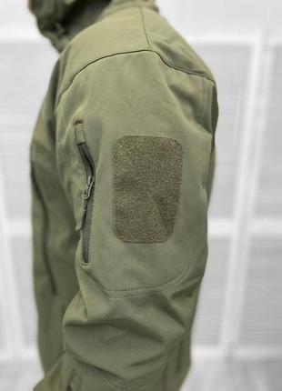 Тактичний костюм хакі військова форма олива весна софтшел з начосом демісезонна софт шел softshell soft shell3 фото