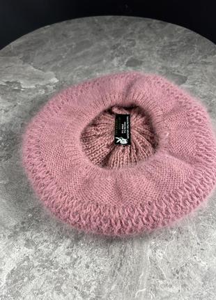 Шапка тепла angora, рожева, якісна, розмір універсальний, відмінний стан5 фото