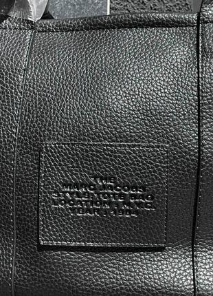 Женская сумка  marc jacobs the large tote bag black leather марк джейкобс шопер9 фото