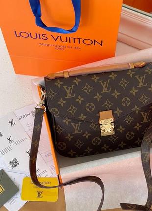 Сумка женская louis vuitton pochette metis brown lv луи витон на плечо , клатч  кросс боди