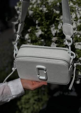 Женская сумка через плечо marc jacobs the snapshot  total white v2 марк джейкобс кросс - боди2 фото