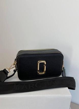 Женская сумка черная marc jacobs the snapshot марк джейкобс кросс - боди через плечо
