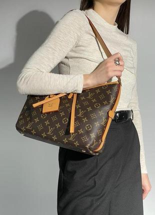 Сумка женская коричневая louis vuitton carryall mm brown/camel большая сумка lv луи...