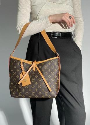 Сумка женская коричневая louis vuitton carryall mm brown/camel большая сумка lv луи...