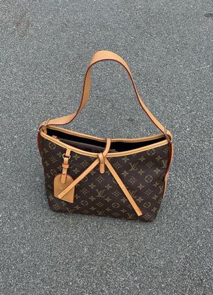 Сумка женская коричневая louis vuitton carryall mm brown/camel большая сумка lv луи...