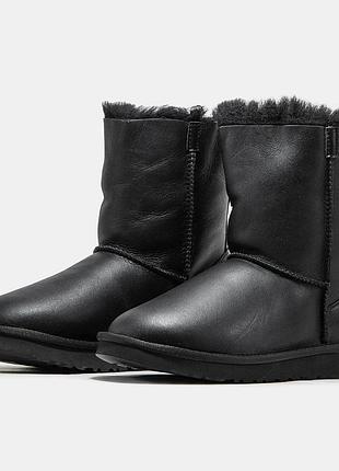 Сапоги кожаные, угги зимние ugg classic zip❄️❤️