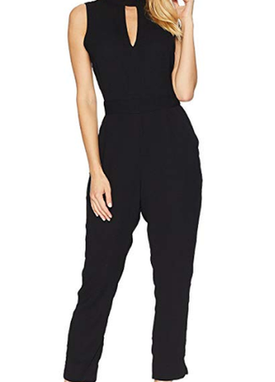 Комбинезон bebe keyhole mock tapered leg jumpsuit, размер s