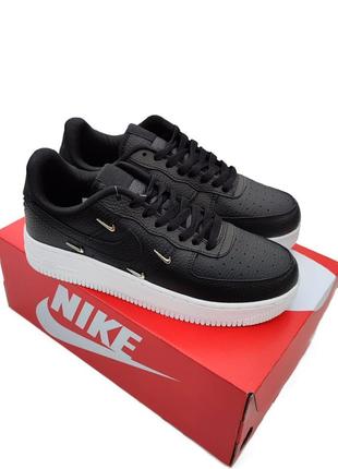 🆙🆕 кроссовки nike air force 1 black/white белые с черным крутые лимитированная серия1 фото