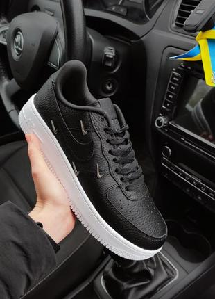 🆙🆕 кроссовки nike air force 1 black/white белые с черным крутые лимитированная серия6 фото