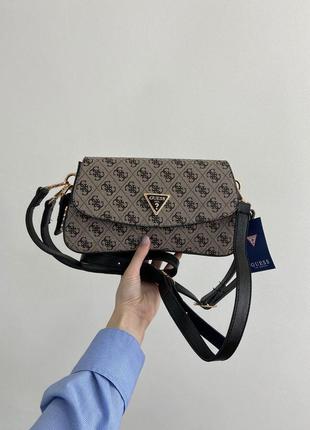 Женская сумочка через плечо guess cordelia flap shoulder bag grey гесс кросс - боди клатч