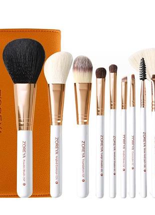 Набір пензлів для макіяжу zoreya rouge білий 10 шт