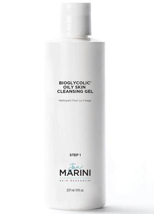 Очищувальний гель на основі гліколевої кислоти jan marini bioglycolic oily skin cleansing gel