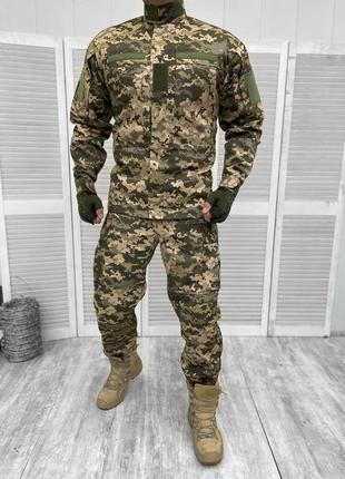 Військова форма піксель тактична костюм кітєль армійський і штани на манжетах весна2 фото