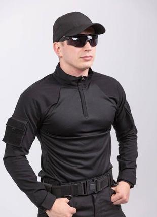 Тактический костюм черный полиции форма черная ubacs убакс и штаны лето рип стоп4 фото