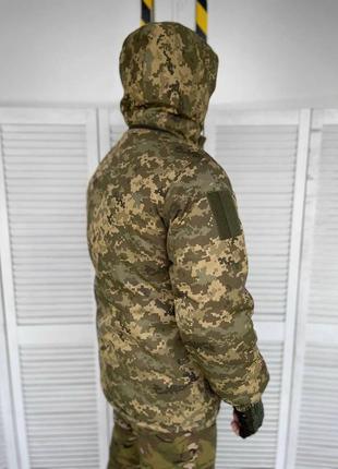 Бушлат зімовий піксель статутний уставний куртка військова зима з капюшоном грета силікон4 фото