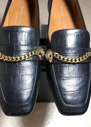 Лофери туфлі kurt geiger london, 37 p. крокодил чорні туфли лоферы мокасини