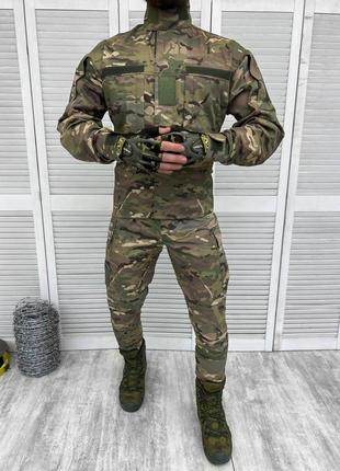Військова форма весна мультикам тактичний костюм multicam саржа військовий кітель і штани1 фото