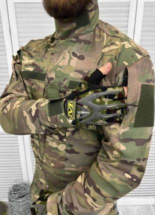 Військова форма весна мультикам тактичний костюм multicam саржа військовий кітель і штани4 фото