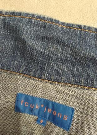 Стильний джинсовий жакет fcuk jeans (french connection) розмір 8/s/3610 фото