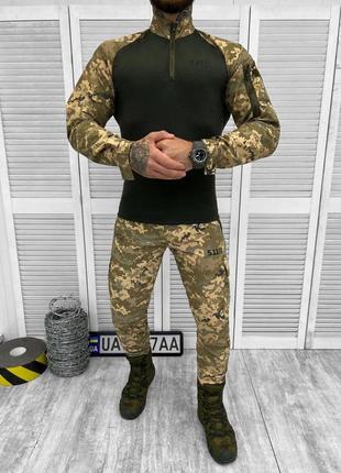 Тактический костюм пиксель военная форма ubacs убакс и штаны поплин весна
