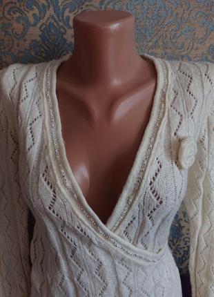 Женская кофта на запах р.42/44 джемпер пуловер свитер2 фото