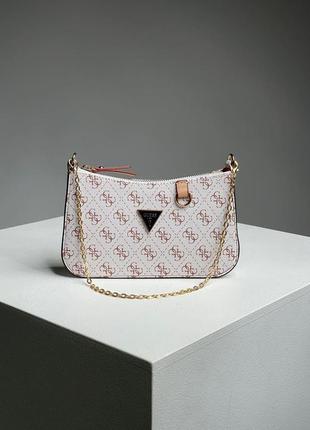 Жіноча сумочка через плече guess mini bag white гесс  крос - боді клатч