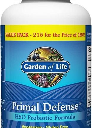 Garden of life primal defense hso probiotic formula 216 таблеток1 фото