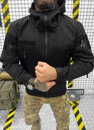 Тактична куртка армійська військова софтшел фліс водонепроникна осінь демісезон з капюшоном