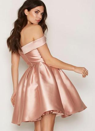 Новое вечернее платье chi chi london пудрово-розового цвета (rose gold)2 фото