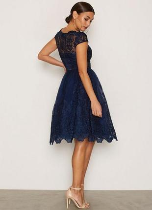 Королевское вечернее платье chi chi london благородного темно-синего цвета2 фото