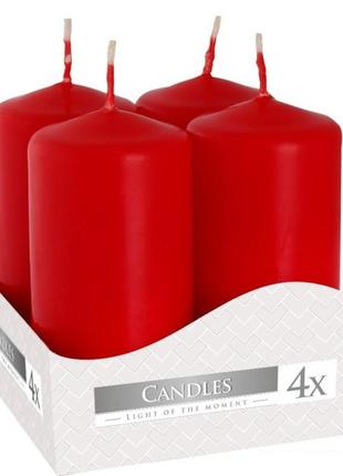 Комплект свечек красные 4 шт, набор свечи парафиновые, свеча праздничная на стол романтика на подарок3 фото