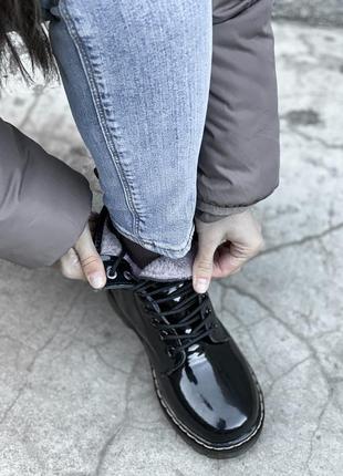 Зимние женские ботинки топ качество dr. martens 🥑3 фото