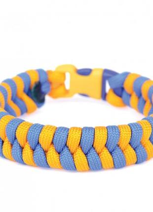 Набір для творчості. плетіння з паракорду "браслет жовто-синій" (пар-001) par-001 від 8 років2 фото