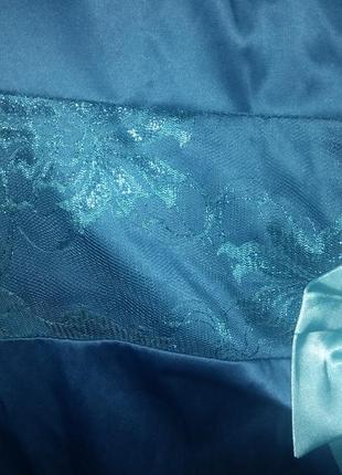 Нове плаття з гіпюром 44 розмір з бірками колір синій з блакитним8 фото