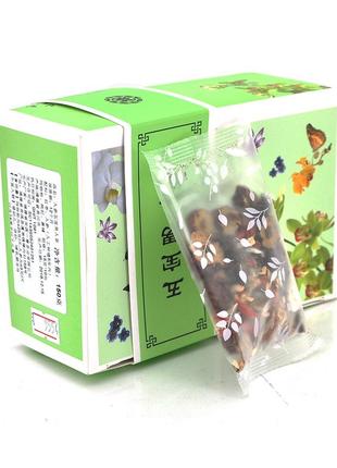 Набор китайского чая wubao ginseng red jujube (женьшень/красный финик), 10 х 15g (пакетик), цена за набор, q10