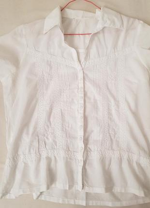 Блуза из легкой натуральной ткани тонкий батист