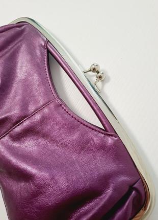 Клатч кошелек перламутрово фиолетовый2 фото