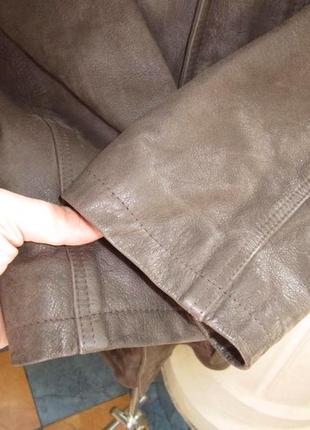 Утеплённая кожаная мужская куртка leather style. англия. лот 5755 фото