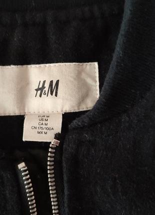 H&m вовняна куртка бомбер3 фото