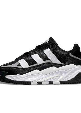 Кросівки чоловічі adidas niteball black white leather w